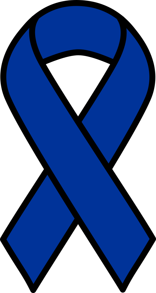 Onlinelabels Clip Art Blue Colon Cancer Ribbon